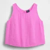 Tanktop i bomullsgasbind med racerrygg