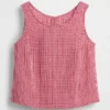 Tanktop i bomullsgasbind med racerrygg