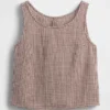 Tanktop i bomullsgasbind med racerrygg
