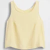 Tanktop i bomullsgasbind med racerrygg