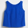 Tanktop i bomullsgasbind med racerrygg