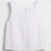 Tanktop i bomullsgasbind med racerrygg