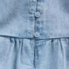 Tanktop i denim med lagdelt kant for barn