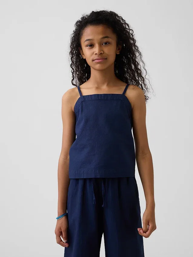 Tanktop i lin og bomull for barn