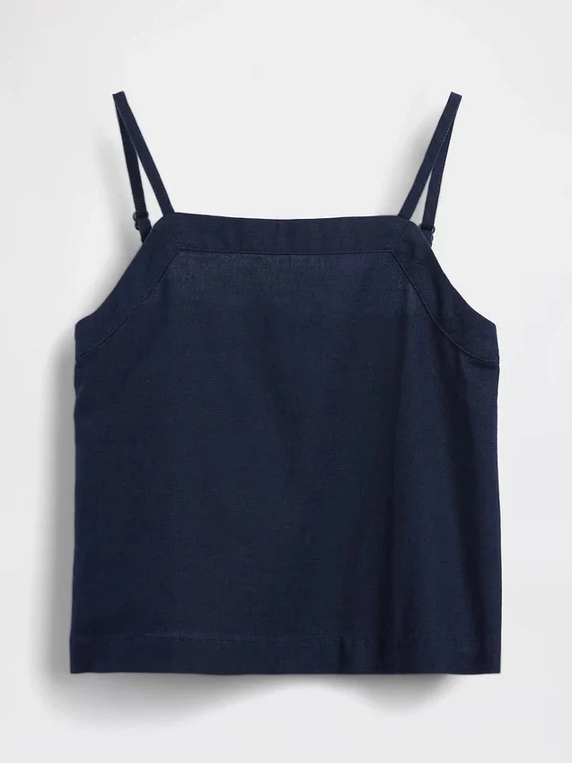 Tanktop i lin og bomull for barn