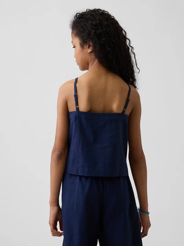 Tanktop i lin og bomull for barn