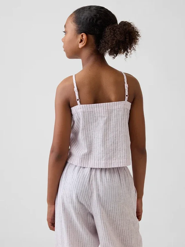 Tanktop i lin og bomull for barn