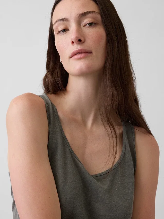 Tanktop i linblanding