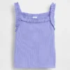Tanktop med ribbestrikk og volanger for Baby og Småbarn