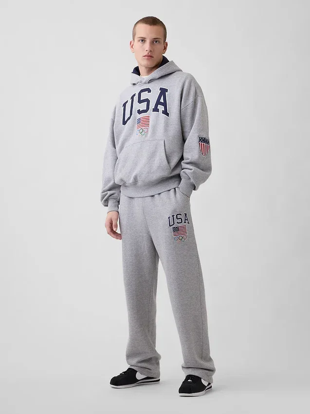Team USA-joggebukse i tykk fleece for voksne