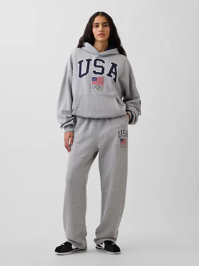 Team USA-joggebukse i tykk fleece for voksne