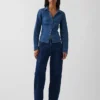 Tettsittende denimskjorte