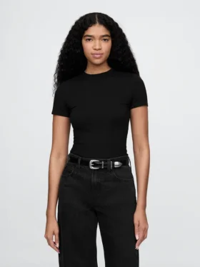 Tettsittende jersey-T-skjorte-Bodyer med tanga