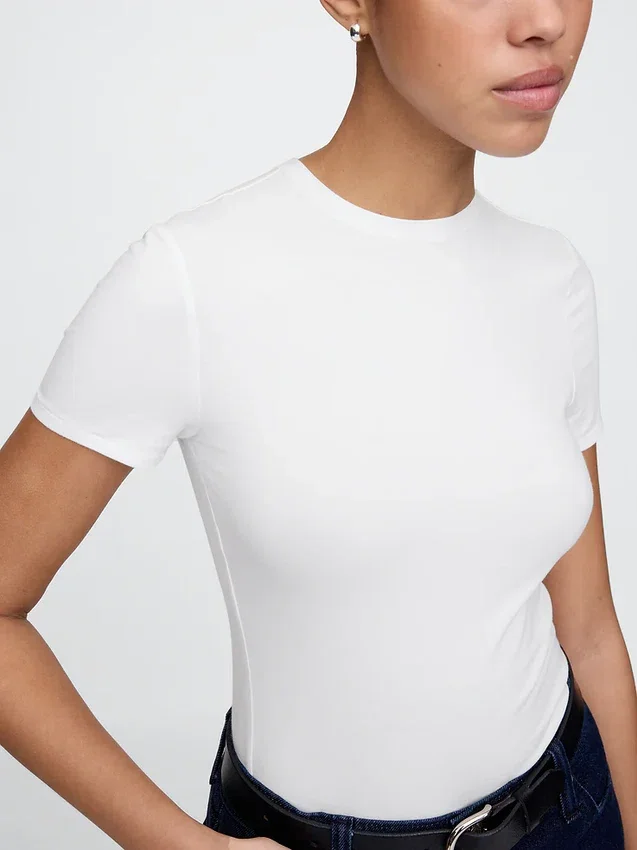 Tettsittende jersey-T-skjorte-Bodyer med tanga