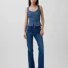 Tettsittende peplum-top i denim