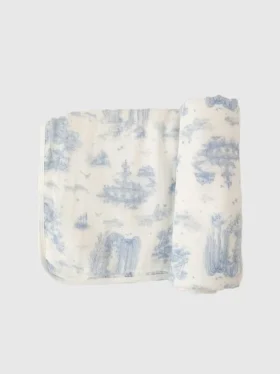 The Gilded Bird Spring Toile-babytæppe i bambus