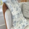 The Gilded Bird Spring Toile-babytæppe i bambus