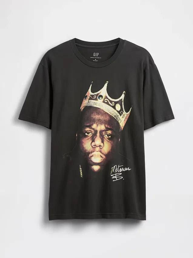 The Notorious B.I.G. T-skjorte med grafisk trykk i avslappet passform
