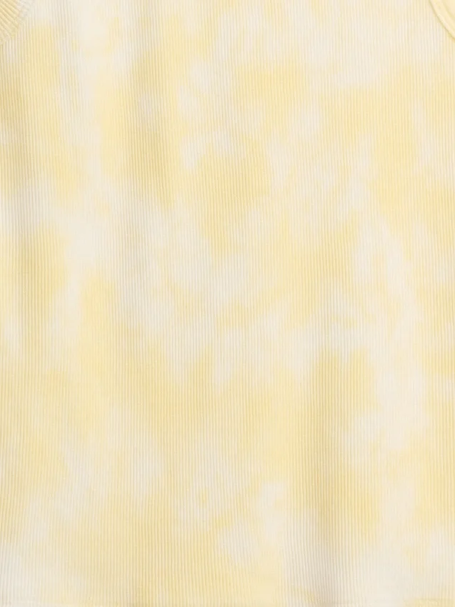 Tie-dye-tanktop i ribbestrikk for barn