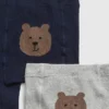Tights med bjørnemotiv for småbarn (2-pakning)
