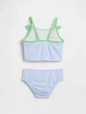 To-delt badedrakt i kirsebærrød gingham for Baby og Småbarn