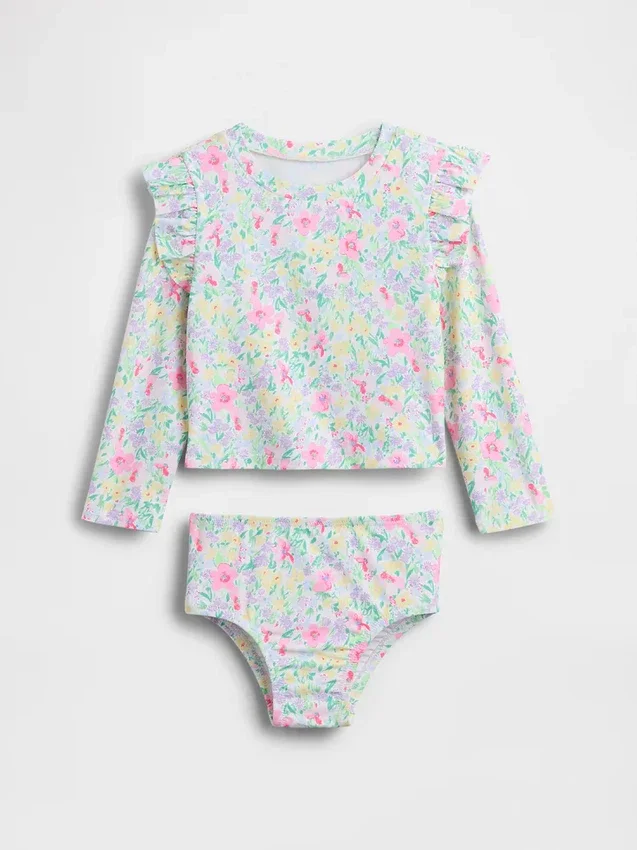 To-delt rash guard-badedrakt for Baby og Småbarn