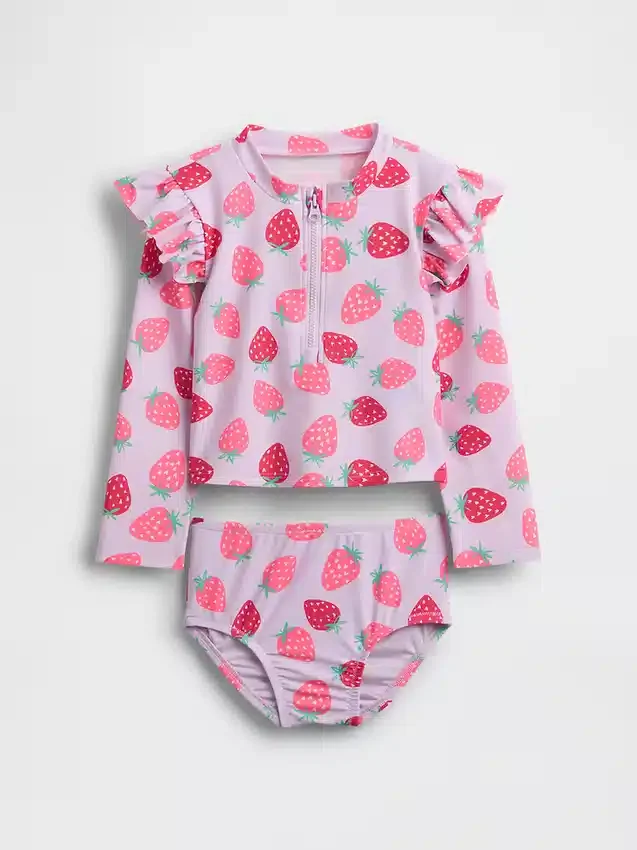 To-delt rash guard-badedrakt for Baby og Småbarn