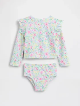 To-delt rash guard-badedrakt for Baby og Småbarn