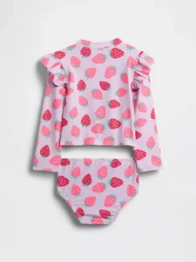 To-delt rash guard-badedrakt for Baby og Småbarn