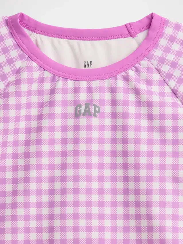 To-delt rash guard-badedrakt for barn