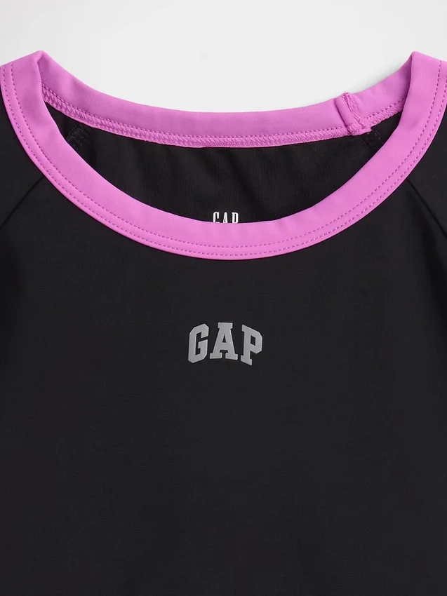 To-delt rash guard-badedrakt for barn