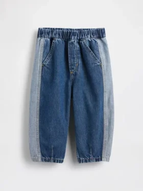 To-fargede pull-on-Jeans for Baby og Småbarn