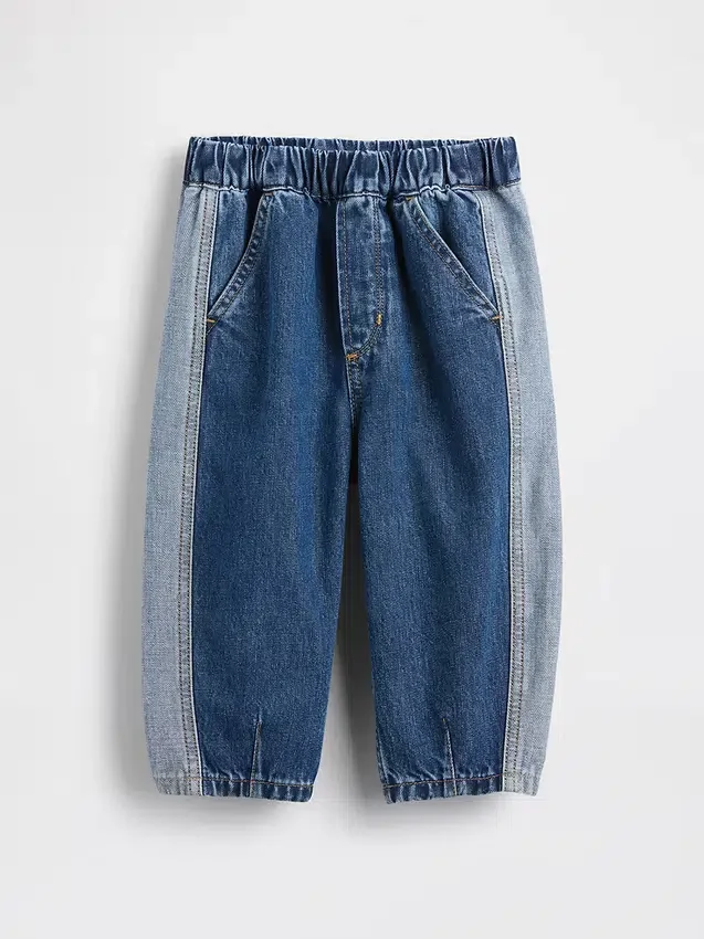 To-fargede pull-on-Jeans for Baby og Småbarn