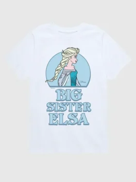 «Toddler Frozen Big Sister Elsa»-T-skjorte med kort erme og grafisk trykk