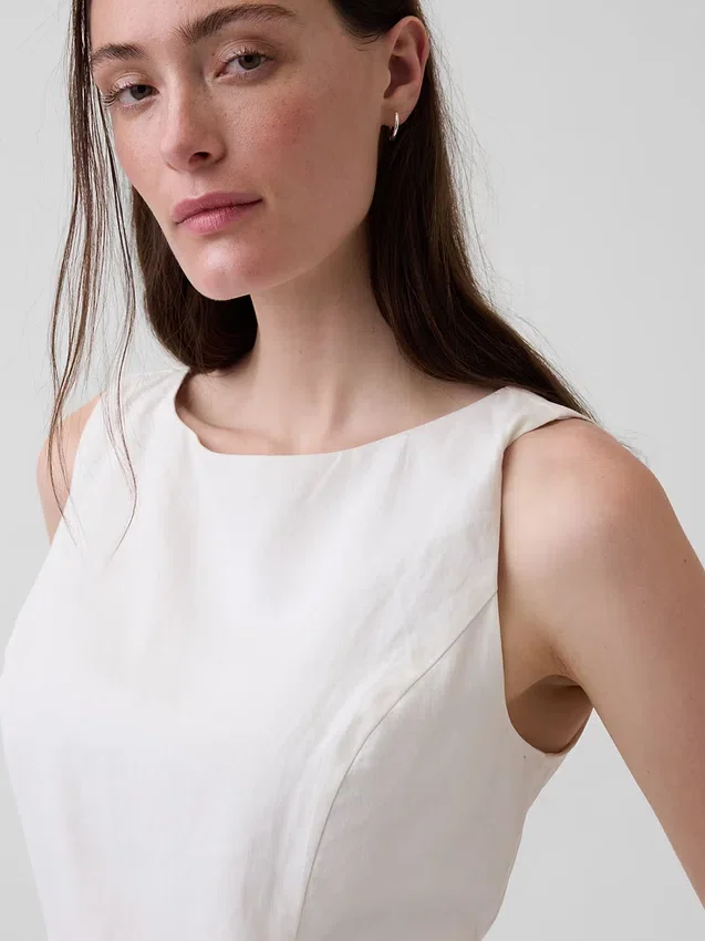 Top i linblanding med båthals