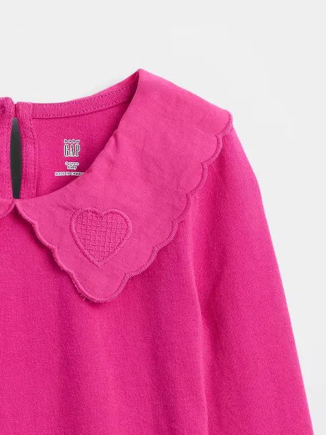 Topp med hjerteformet krage for Baby og Småbarn