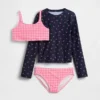 Tre-delt badedrakt med rash guard for barn