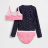 Tre-delt badedrakt med rash guard for barn