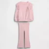 Tulle-genser og ribbestrikkede leggings med utvidet ben for Baby og Småbarn