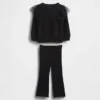 Tulle-genser og ribbestrikkede leggings med utvidet ben for Baby og Småbarn
