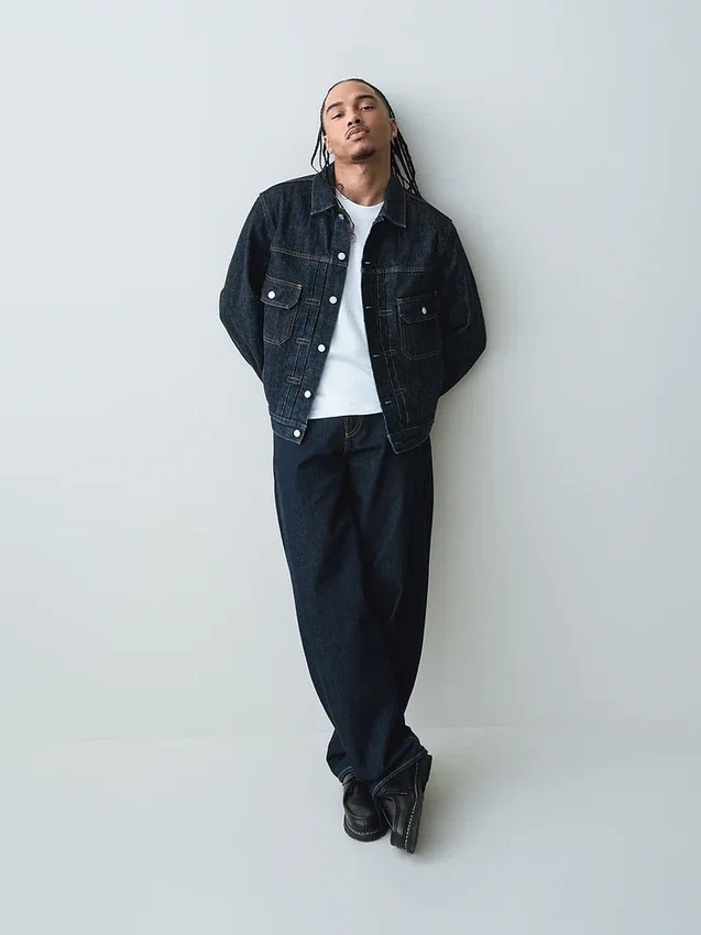 Tung denimjakke