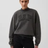 Tung French Terry-genser i oversized-modell med høyhals