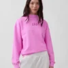 Tung French Terry-genser i oversized-modell med høyhals
