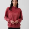 Tung French Terry-genser i oversized-modell med høyhals