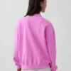 Tung French Terry-genser i oversized-modell med høyhals