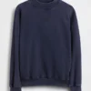 Tung French Terry-genser i oversized-modell med høyhals