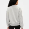Tung French Terry-genser i oversized-modell med høyhals og logo