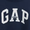 Tung French Terry-genser i oversized-modell med høyhals og logo