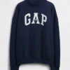 Tung French Terry-genser i oversized-modell med høyhals og logo