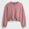 Tung French Terry-sweatshirt med boblet kant